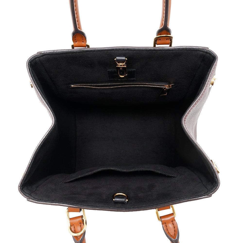 LOUIS VUITTON Fold tote Wine/NoirM45409 Monogram Calf Leather Size MM