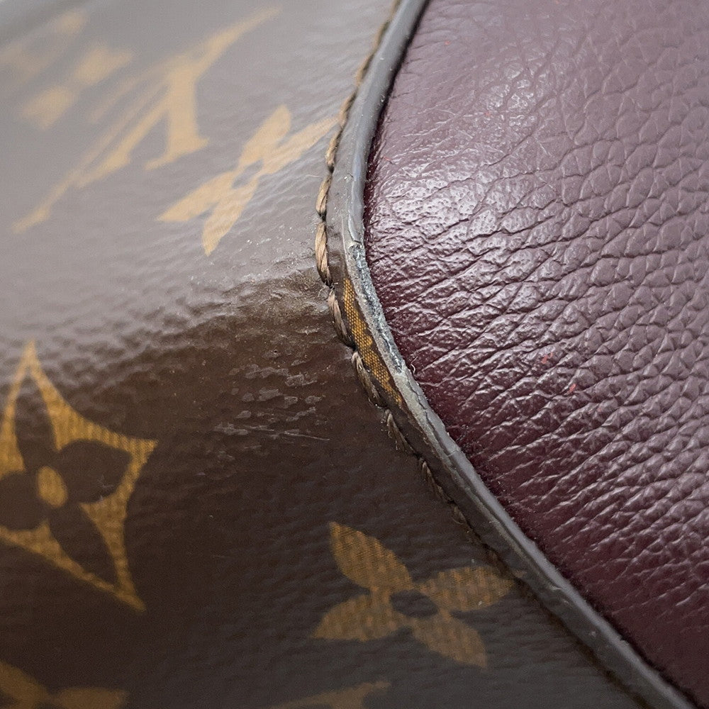 LOUIS VUITTON Fold tote Wine/NoirM45409 Monogram Calf Leather Size MM