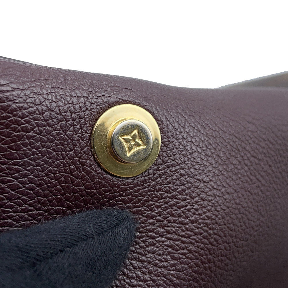 LOUIS VUITTON Fold tote Wine/NoirM45409 Monogram Calf Leather Size MM