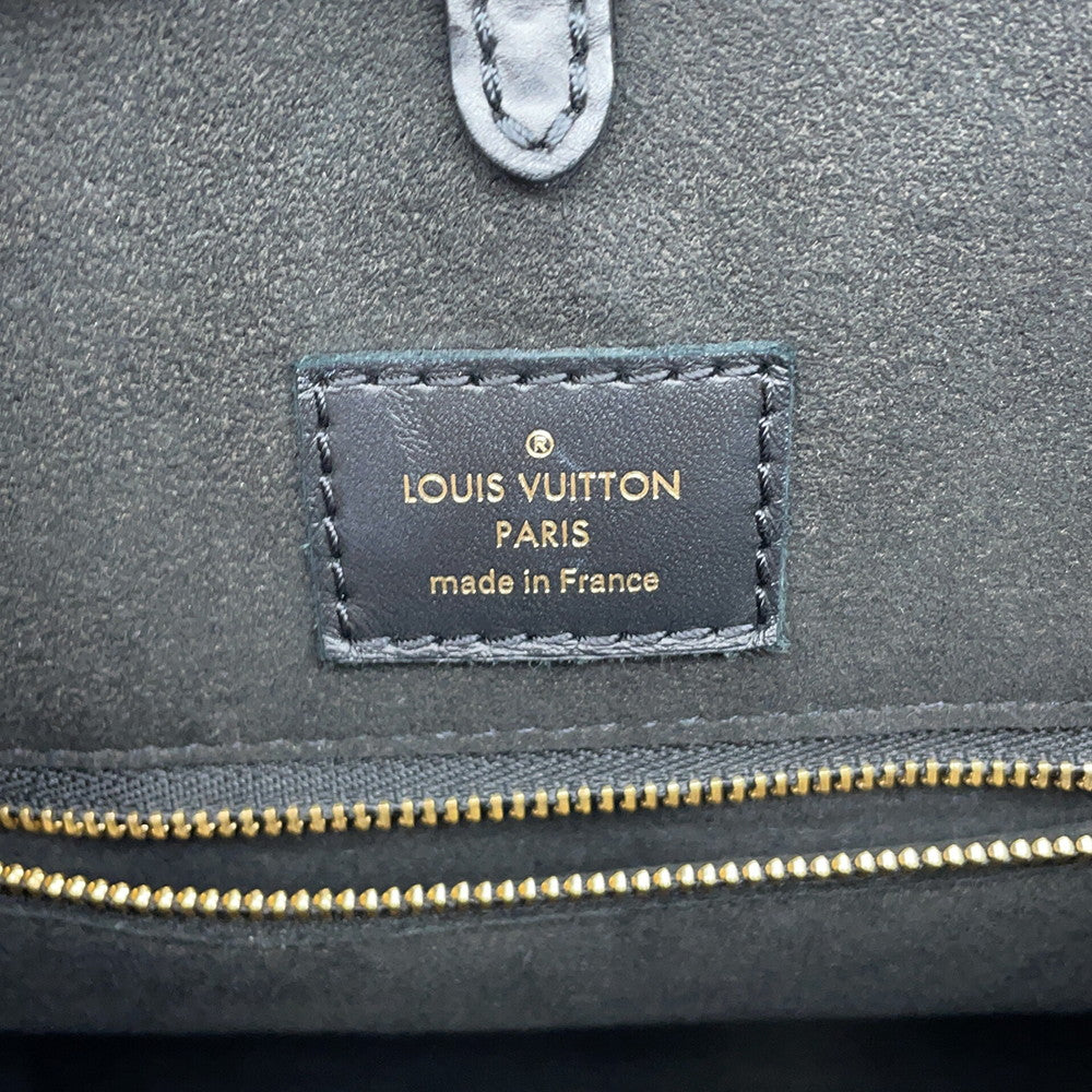 LOUIS VUITTON Fold tote Wine/NoirM45409 Monogram Calf Leather Size MM