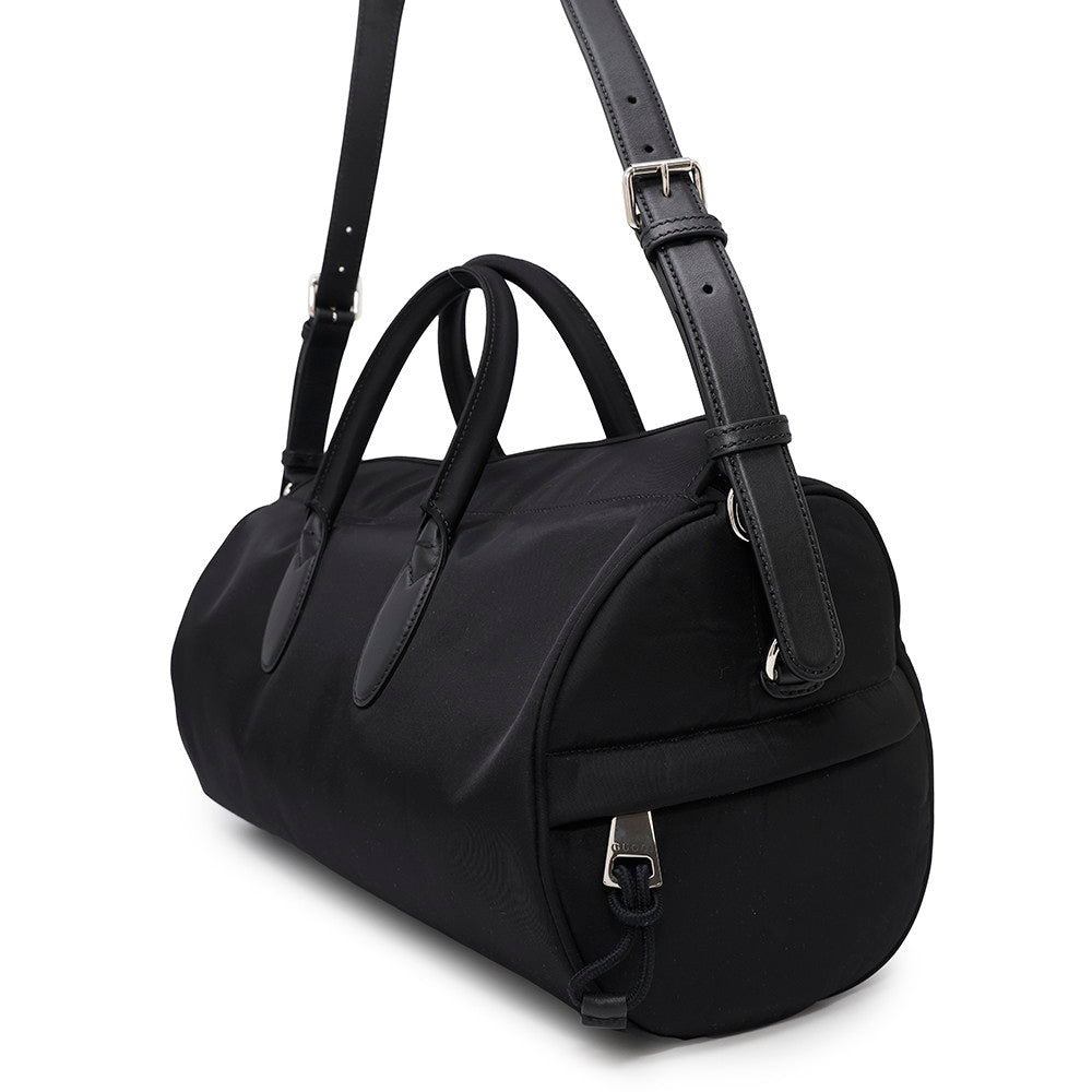 GUCCI Duffle Bag Black800185 Nylon Size Medium