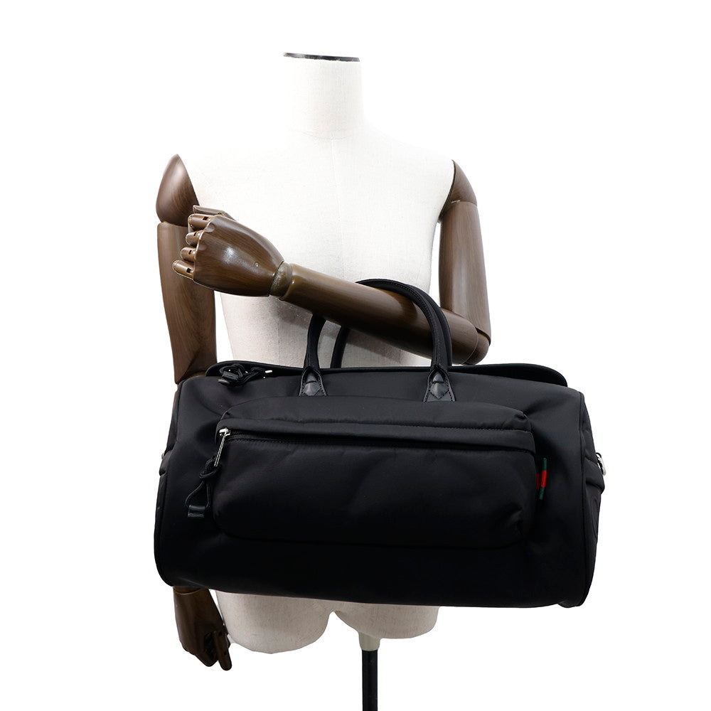 GUCCI Duffle Bag Black800185 Nylon Size Medium