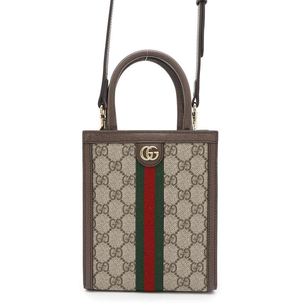 GUCCI Ophidia 2WAY Handbag Beige/Brown772317 GG Supreme Leather