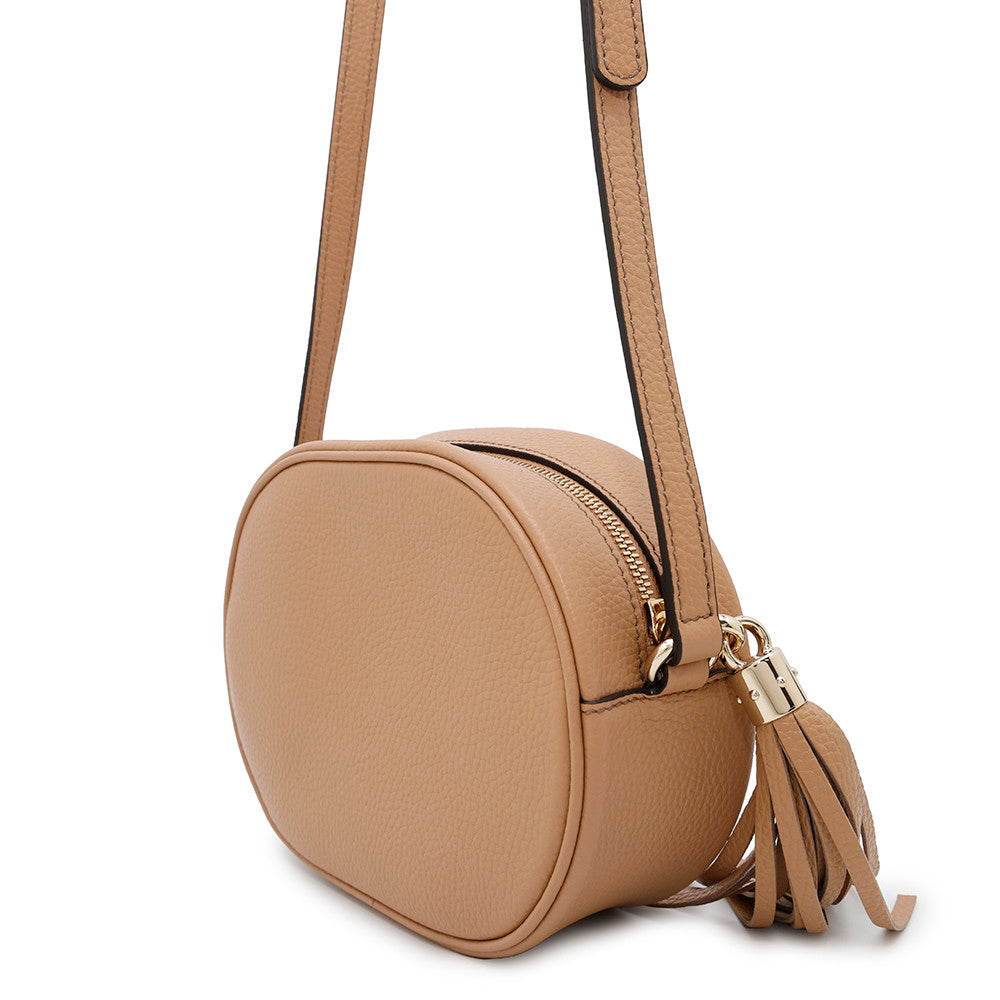 GUCCI Soho Interlocking G Shoulder Bag Beige747779 Leather