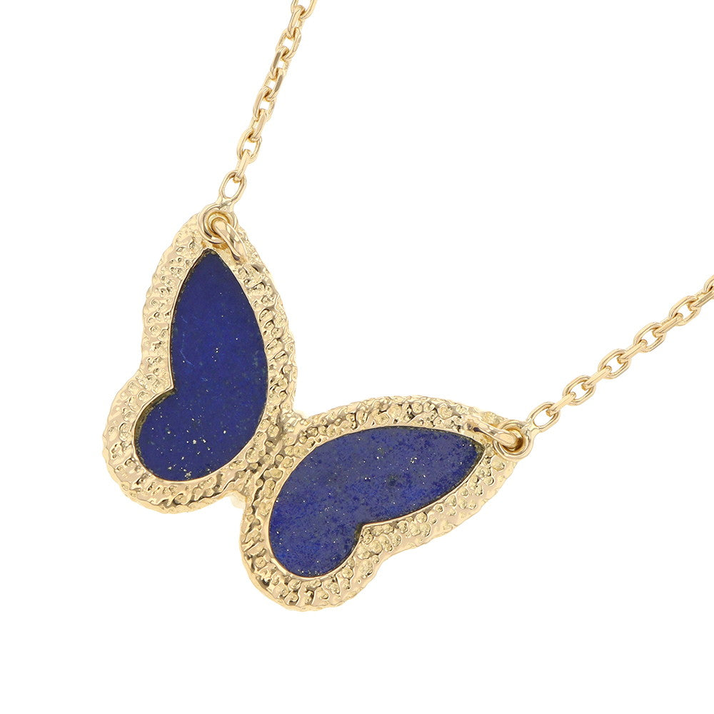 Van Cleef & Arpels Lucky Alhambra Papillon Necklace 18K Yellow Gold