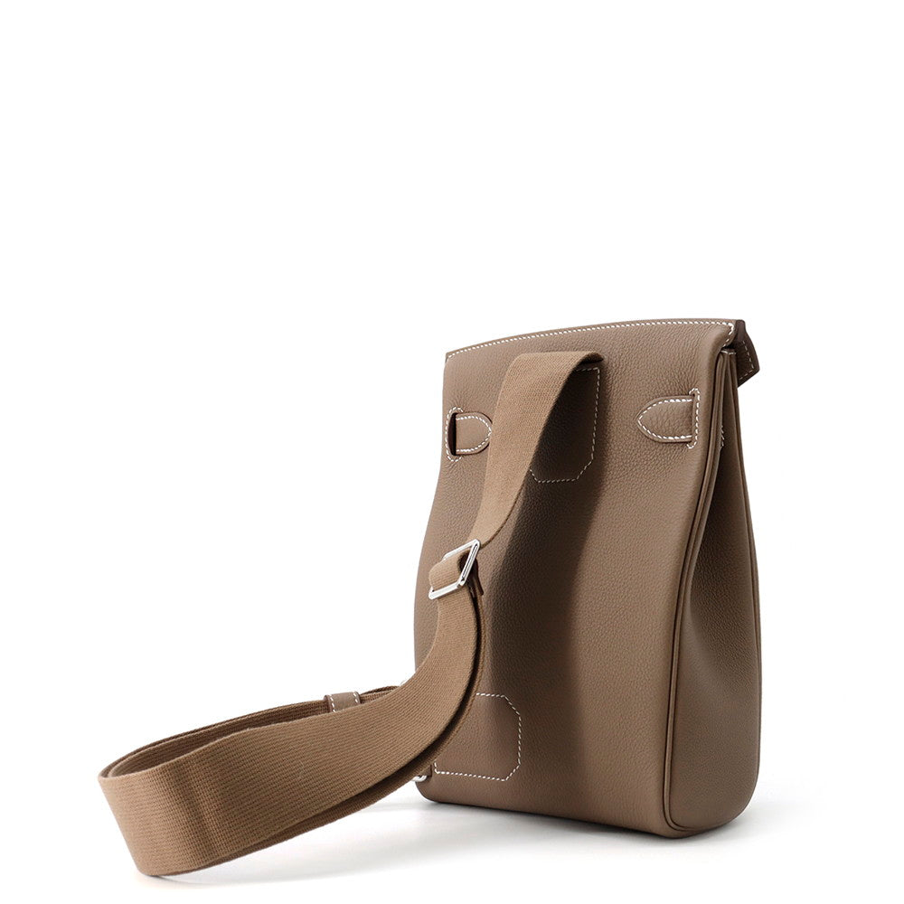 HERMES Akkad Etoupe Togo Leather Size PM
