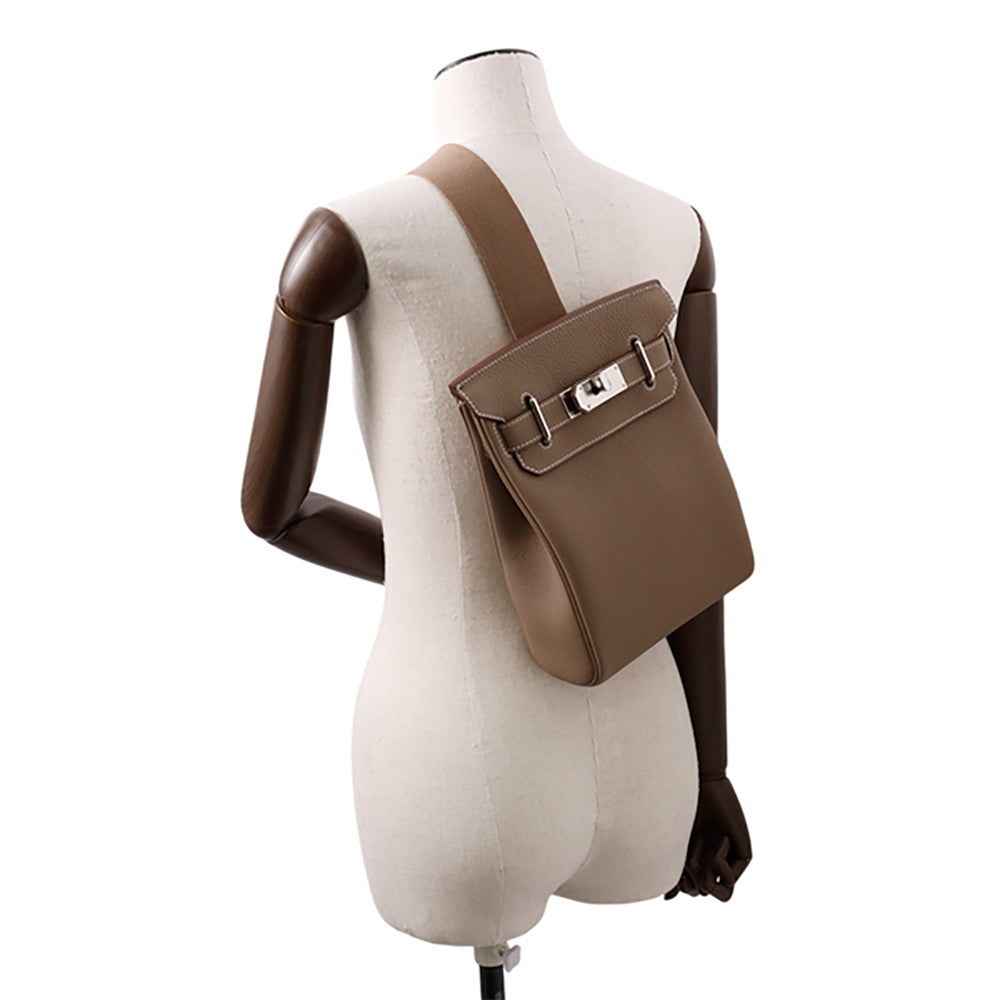 HERMES Akkad Etoupe Togo Leather Size PM