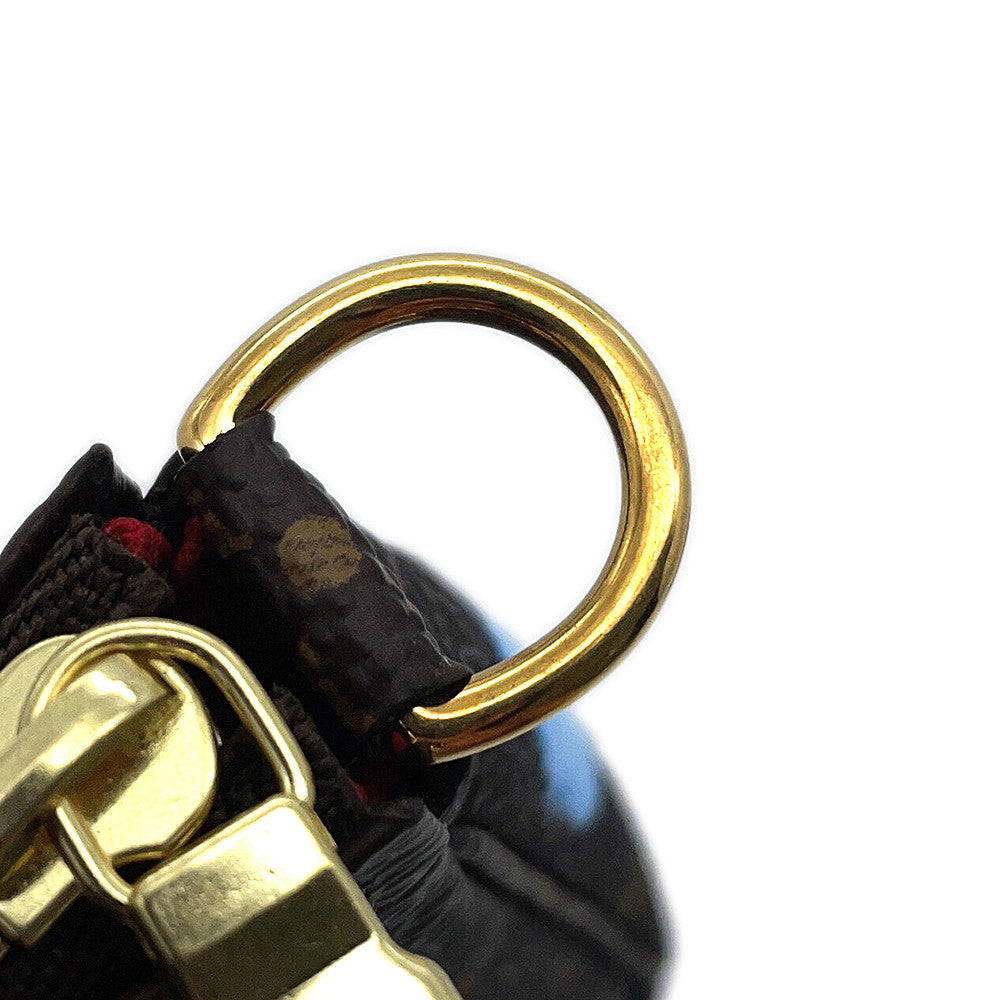 LOUIS VUITTON Mini Pochette Accessoires RedM81866 Monogram Painted Dot Size Mini