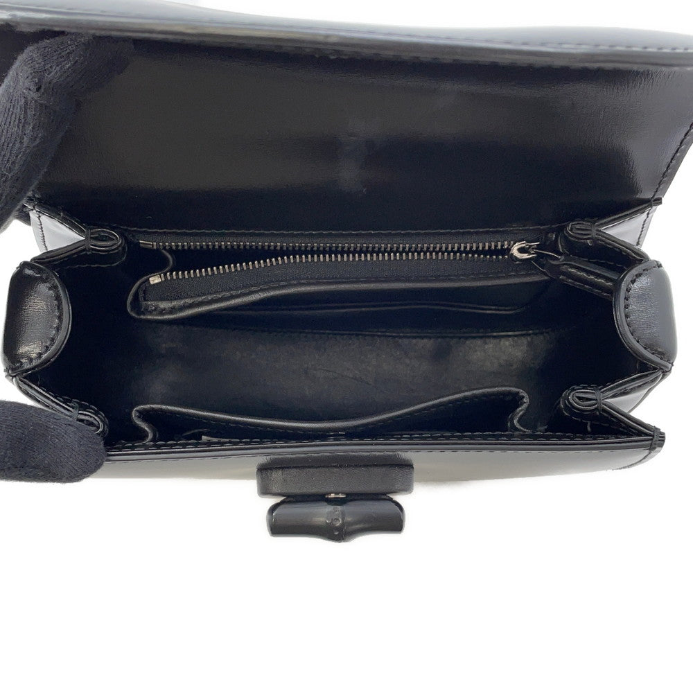 GUCCI Bamboo 1947 Top Handle Bag Black675797 Leather Size Small