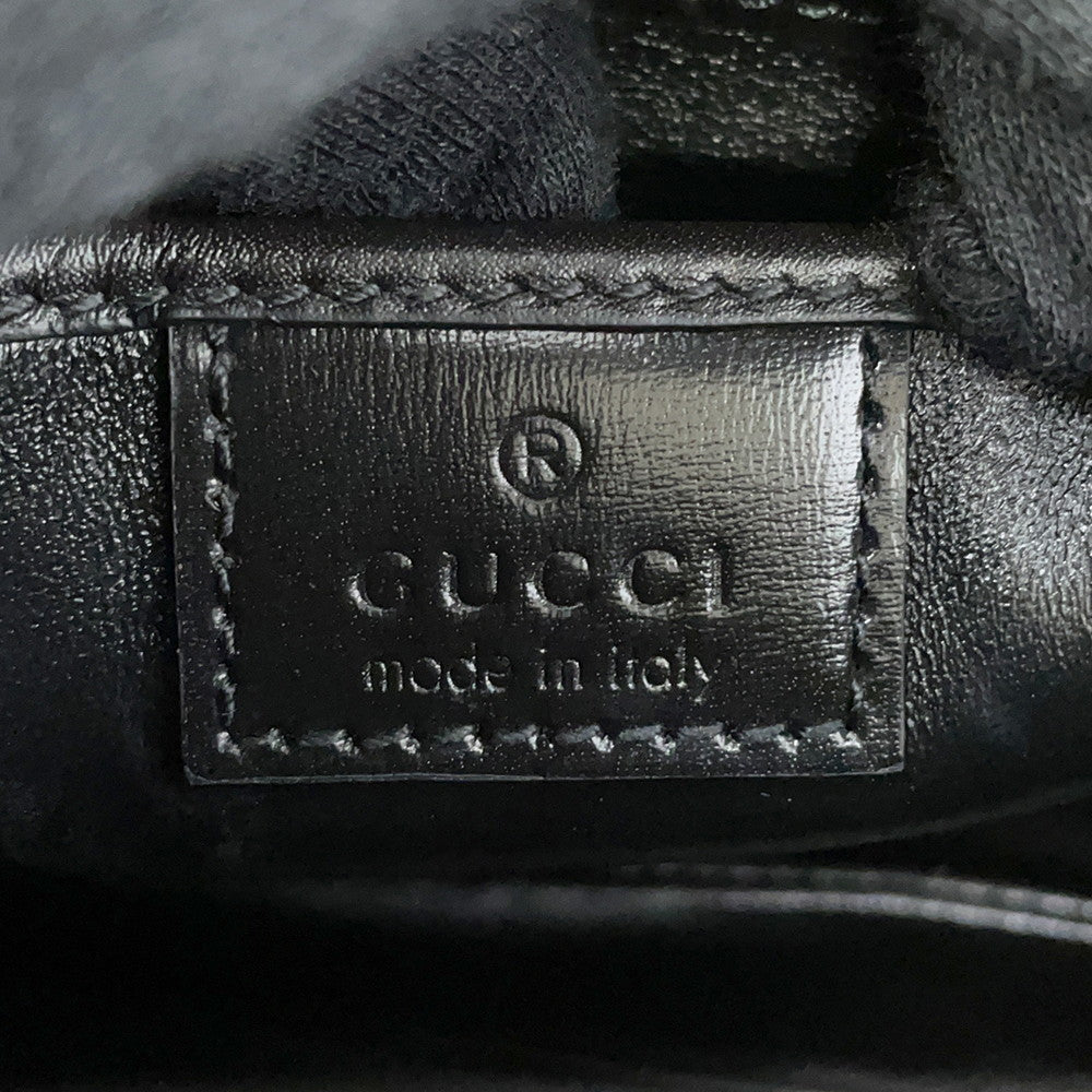 GUCCI Bamboo 1947 Top Handle Bag Black675797 Leather Size Small