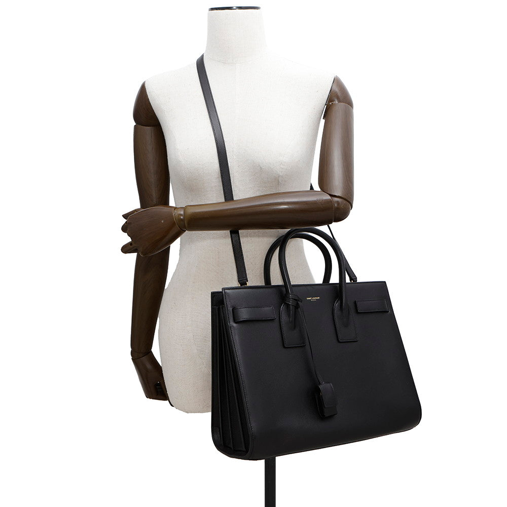 SAINT LAURENT PARIS Jour Black355153 Leather