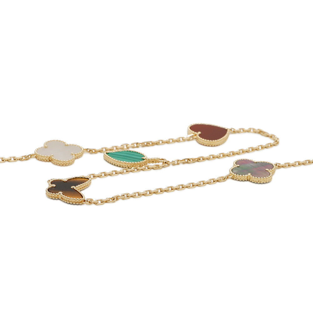 Van Cleef & Arpels Lucky Alhambra Long Necklace 12 motifsVCARD80100 18K Yellow Gold