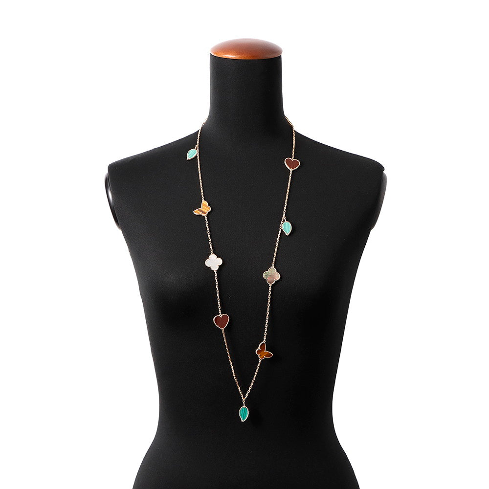 Van Cleef & Arpels Lucky Alhambra Long Necklace 12 motifsVCARD80100 18K Yellow Gold