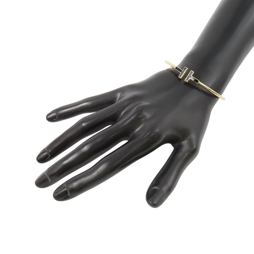 TIFFANY&Co. BlackOnyx T-wire Bracelet Size Large 18K Yellow Gold