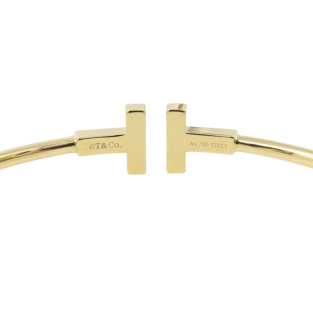TIFFANY&Co. BlackOnyx T-wire Bracelet Size Large 18K Yellow Gold