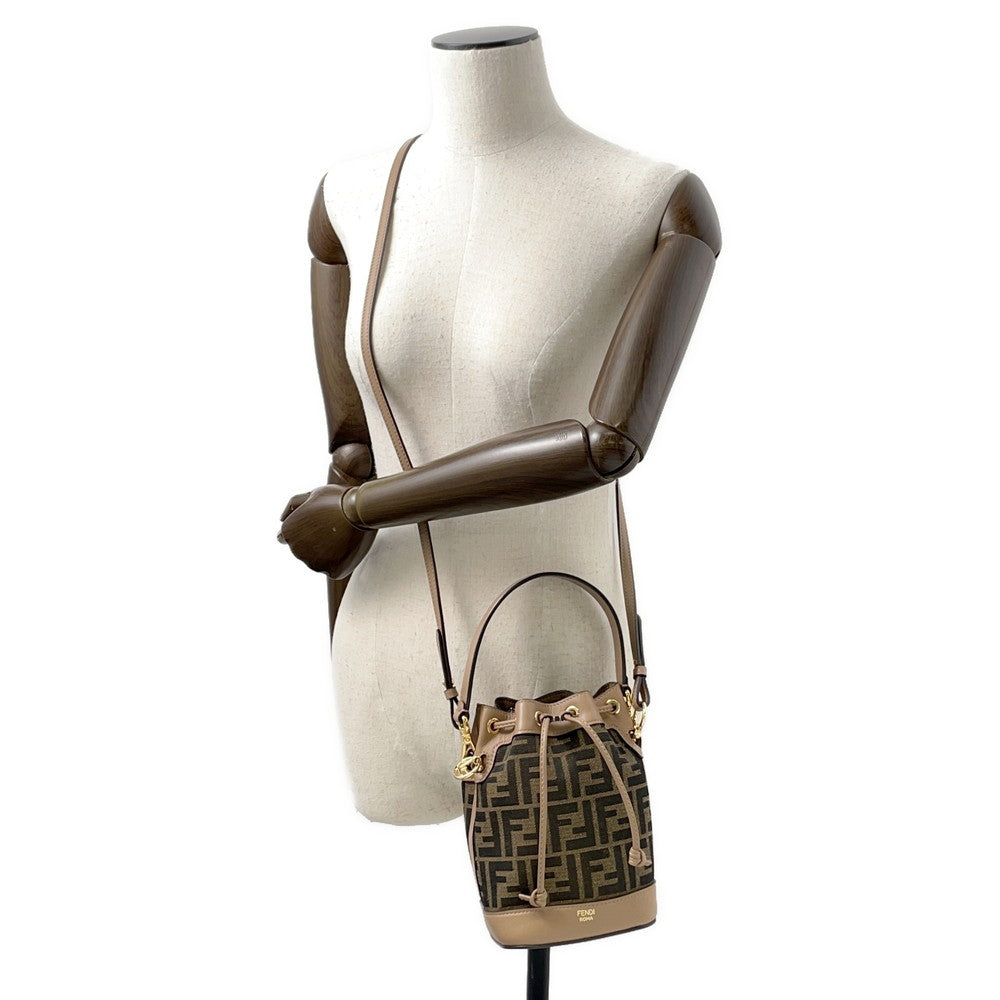 FENDI Zucca Montresor Mini Brown8BS093 Canvas Leather