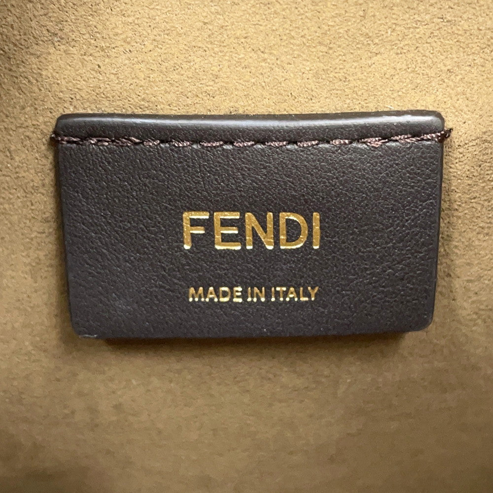 FENDI Zucca Montresor Mini Brown8BS093 Canvas Leather
