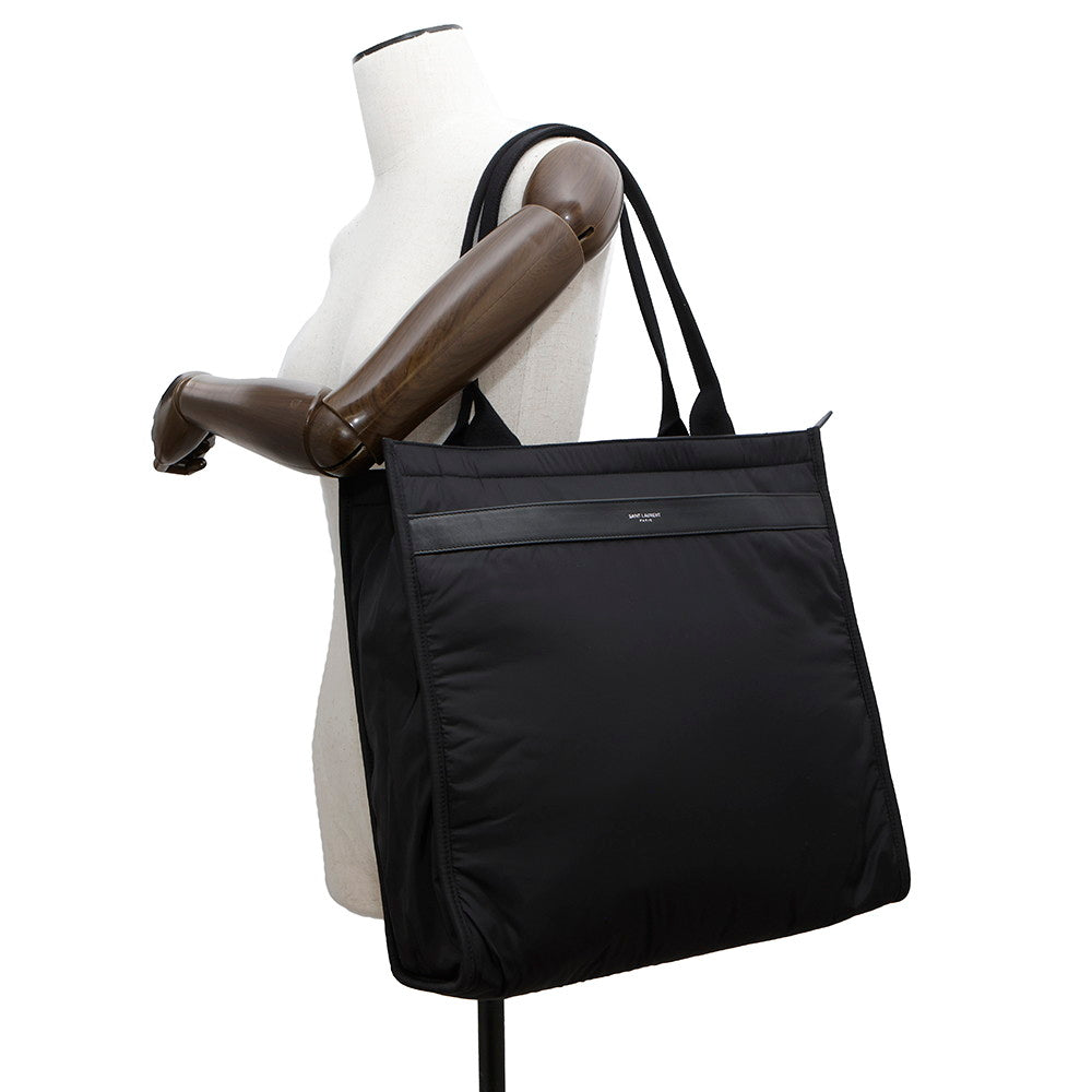 SAINT LAURENT PARIS City Tote Bag Black729297 Nylon Leather