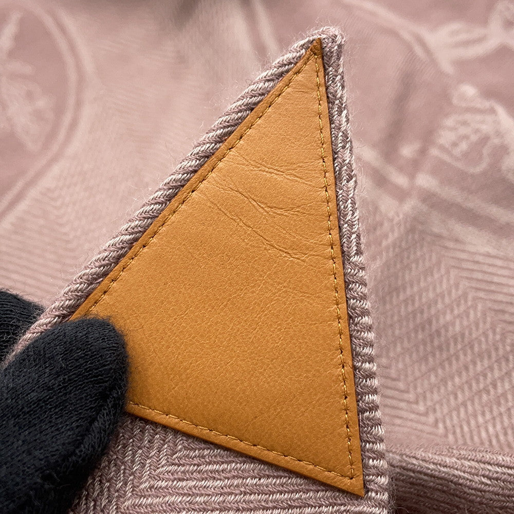 HERMES Losange New Livelis Size GM Taupe Grey Cashmere85% Silk15%