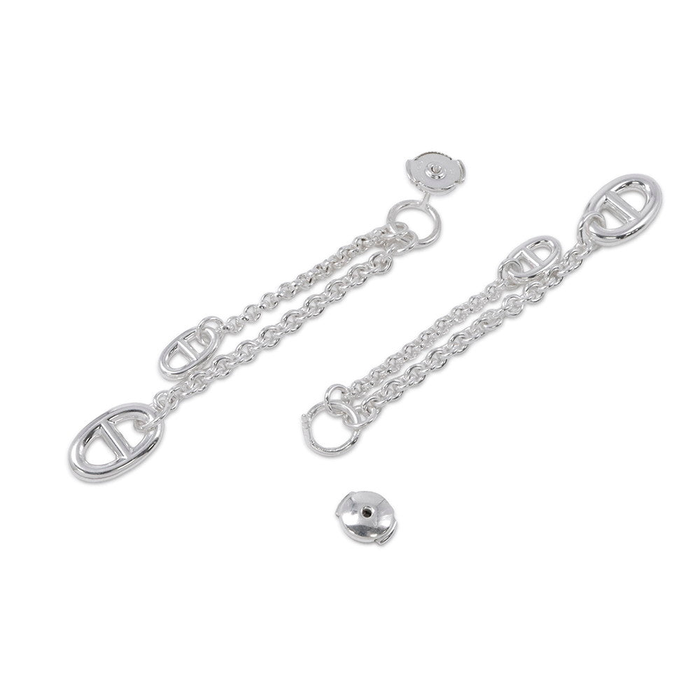 HERMES Chaine d'Ancre New Farandole Earrings Size PM SV925