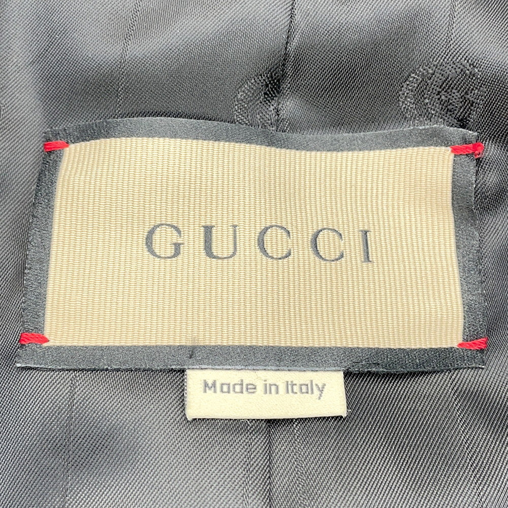 GUCCI Tailored Jacket Size 40 Black737459 Mohair 60% Wool 40%