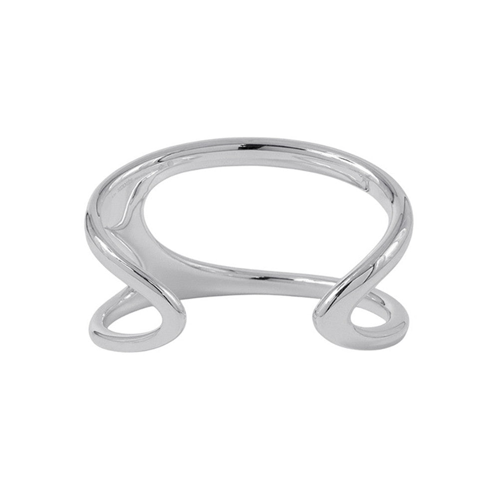 HERMES Chaine d'Ancre Punk Bangle Size GM/#15H124404B 0015 SV925
