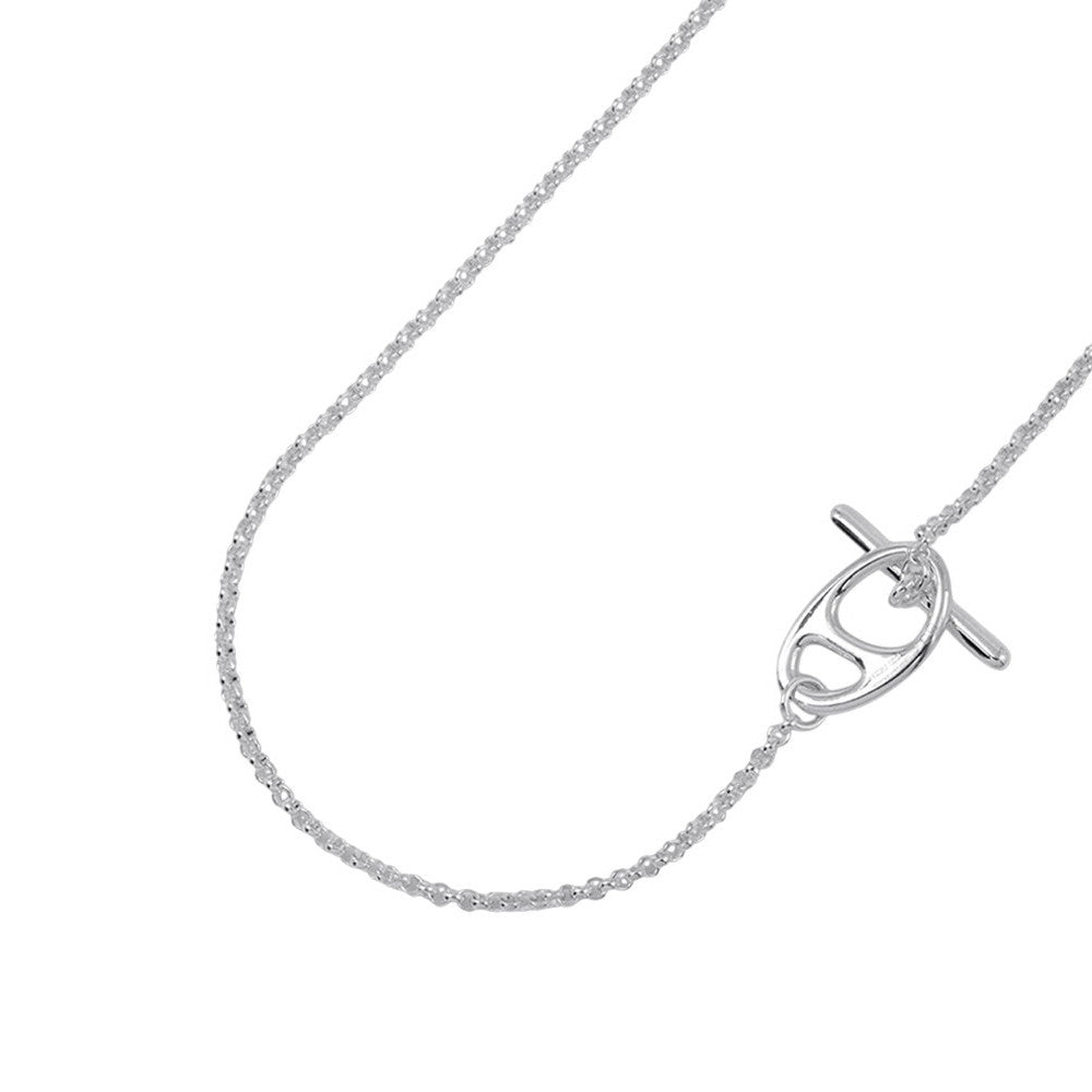 HERMES Chaine d'Ancre Punk Necklace Size 42 SV925
