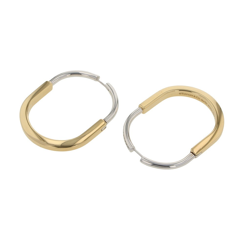 TIFFANY&Co. Padlock Earrings Size Extra large K18YG K18WG