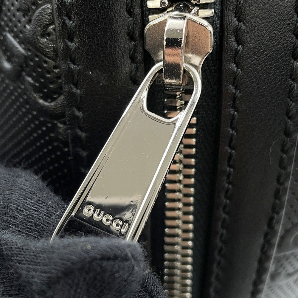 GUCCI GG Embossed Backpack Black658579 Leather