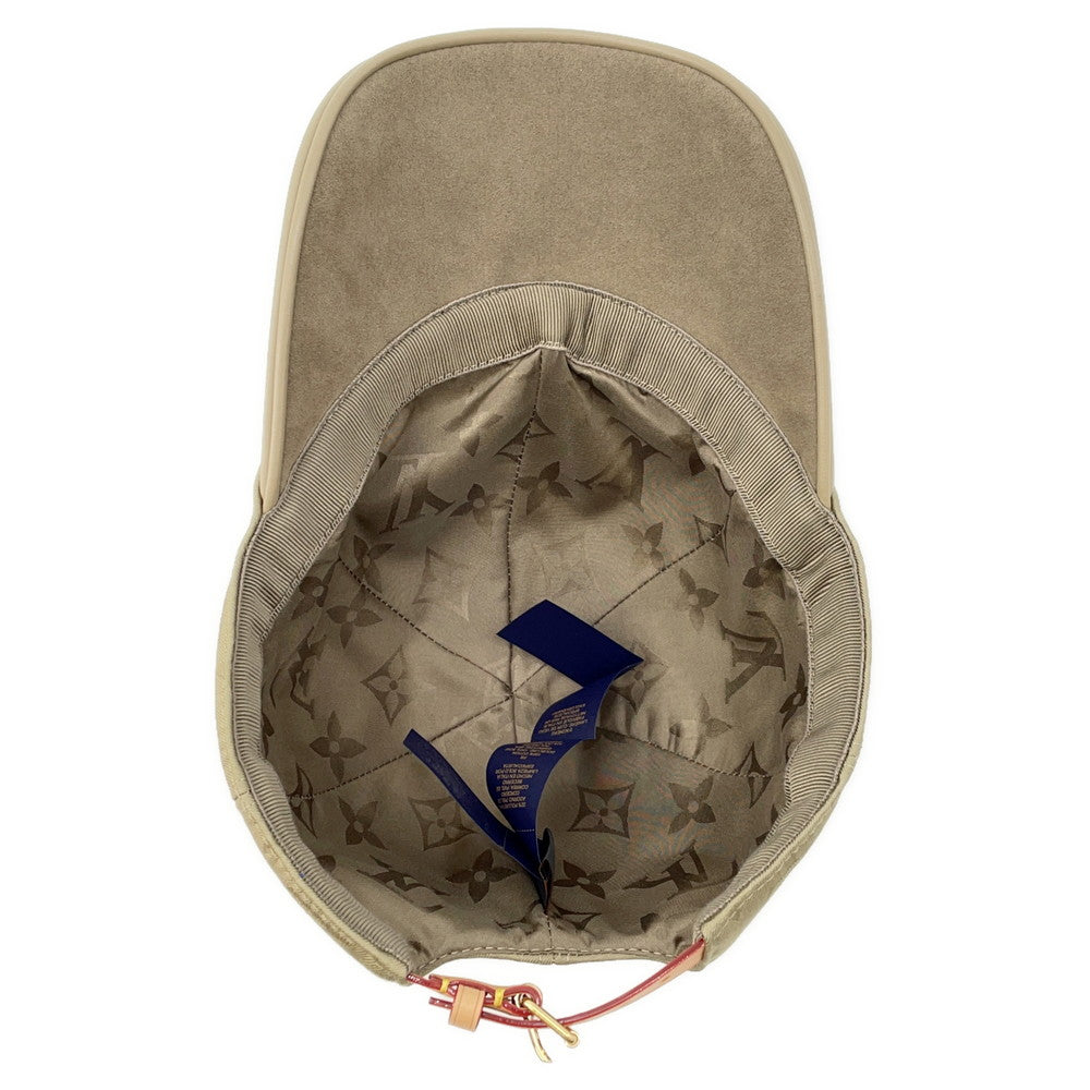 LOUIS VUITTON Cap LV First Size M KhakiM7127M Cotton100% Leather