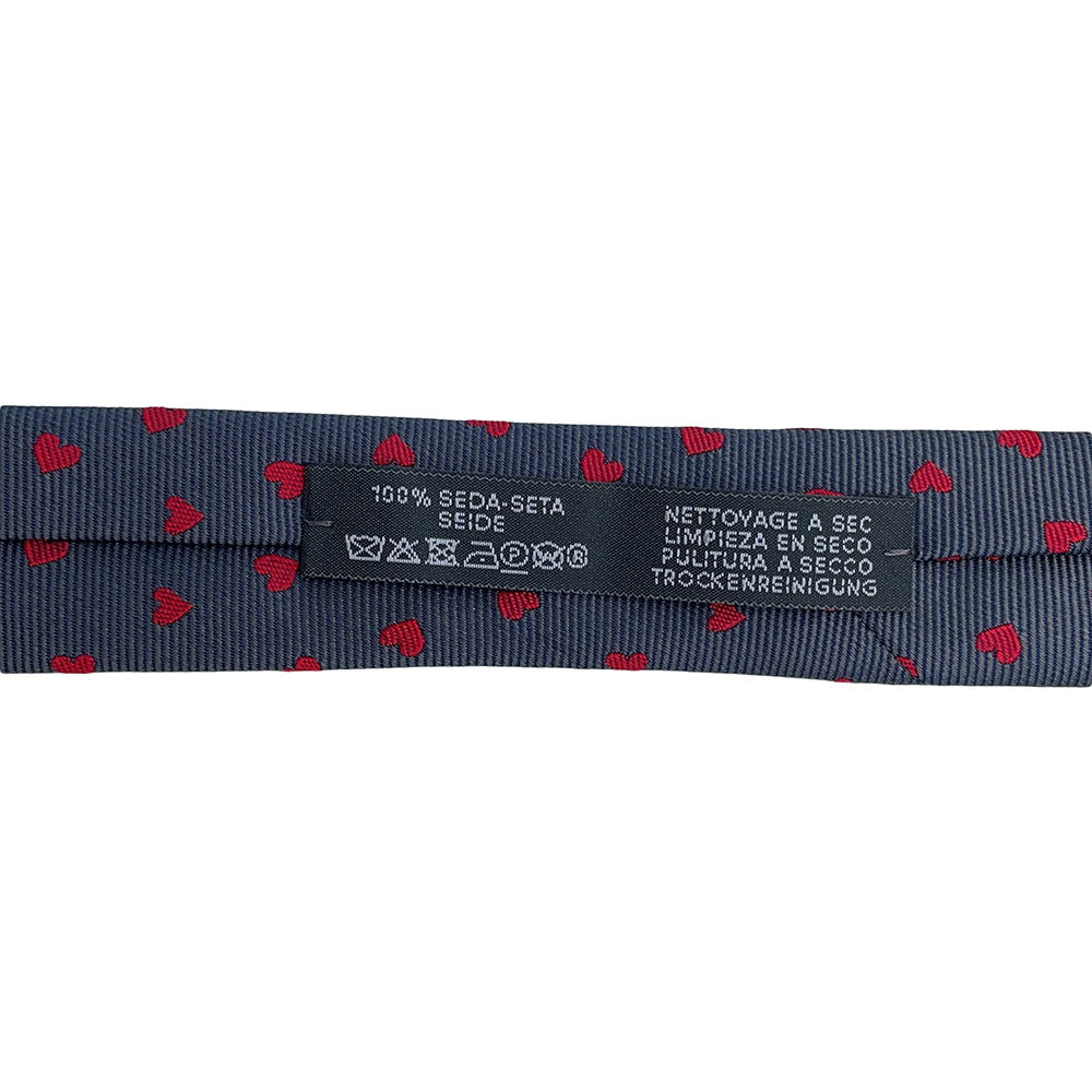 HERMES Dancing Heart Tie Grease/RougeH339317T Silk 100%