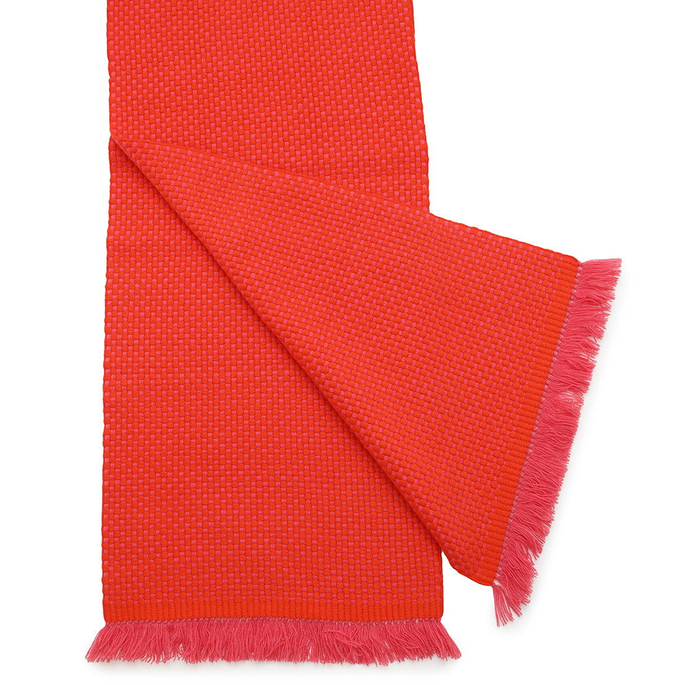 HERMES Stole Nid d'Abeille muffler EcarlatH259146S 02 Cashmere 100%