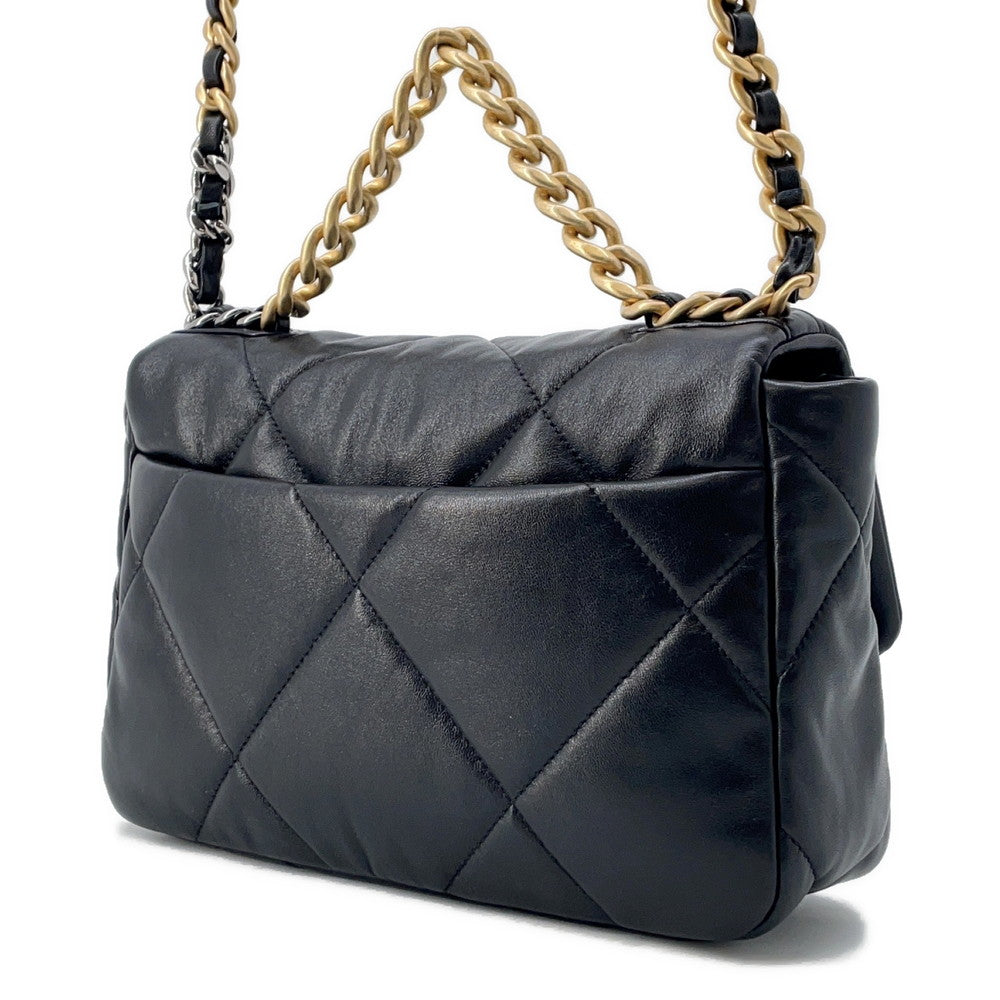CHANEL CHANEL 19 Flap Bag BlackAS1160 Lambskin