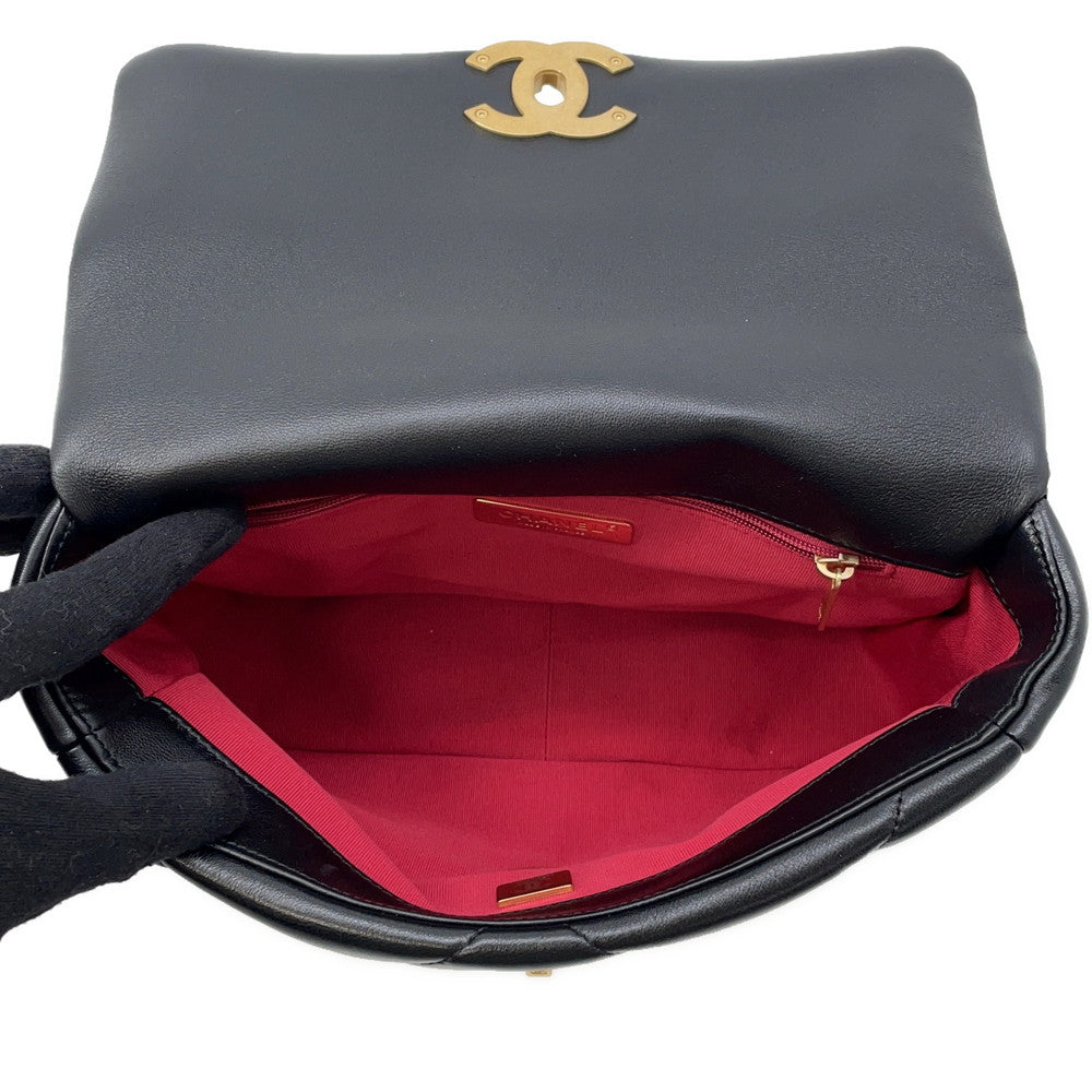 CHANEL CHANEL 19 Flap Bag BlackAS1160 Lambskin
