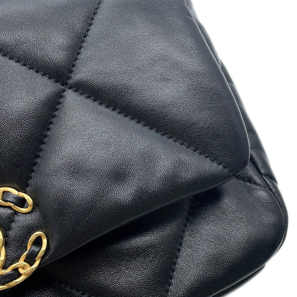 CHANEL CHANEL 19 Flap Bag BlackAS1160 Lambskin