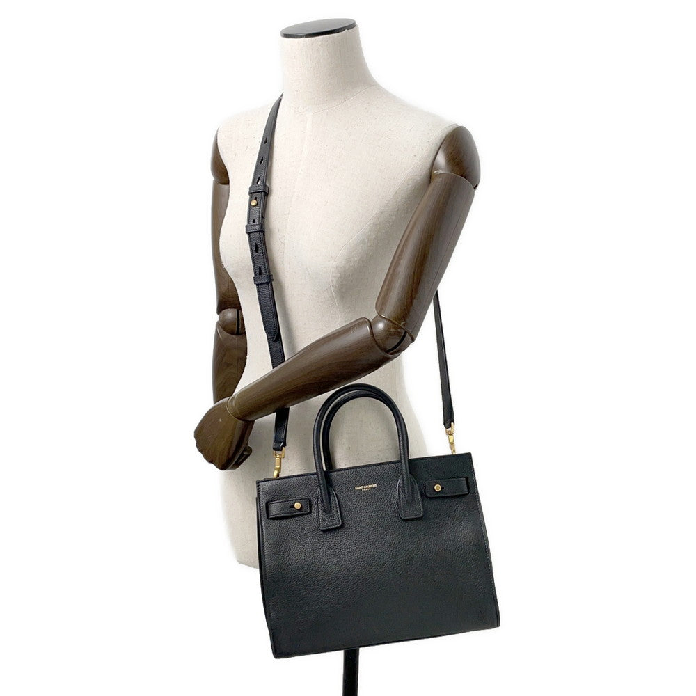 SAINT LAURENT PARIS Jour Black717448 Leather Size Baby