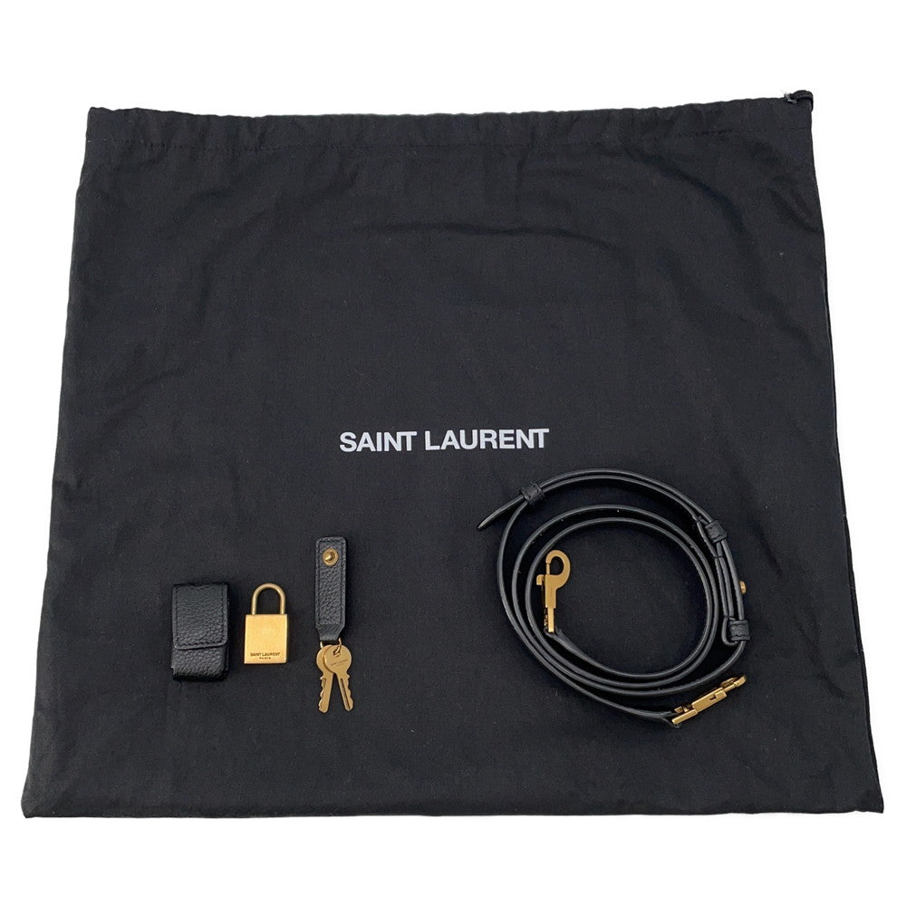 SAINT LAURENT PARIS Jour Black717448 Leather Size Baby
