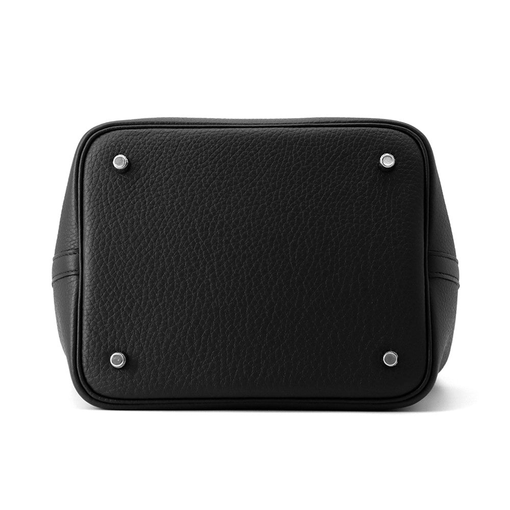 HERMES Picotin Lock Black Taurillon Clemence Size MM