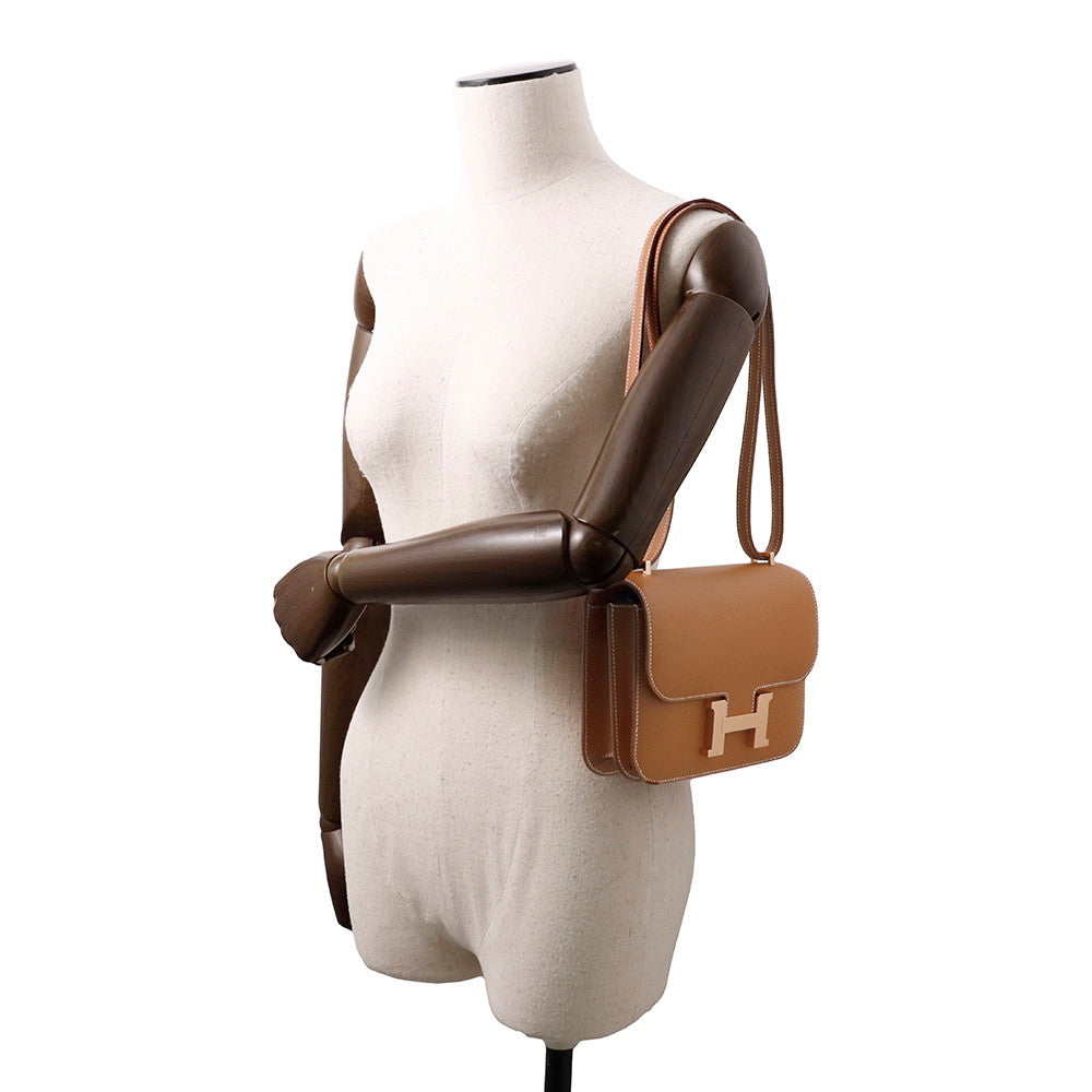 HERMES Constance3 Miroir Gold Epsom Size Mini