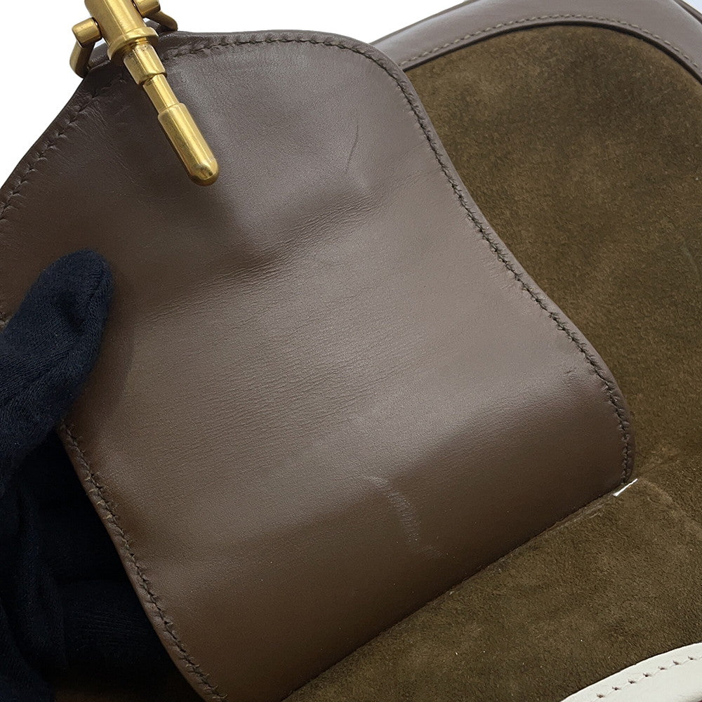 GUCCI Jackie Vintage Shoulder Bag Brown Suede leather