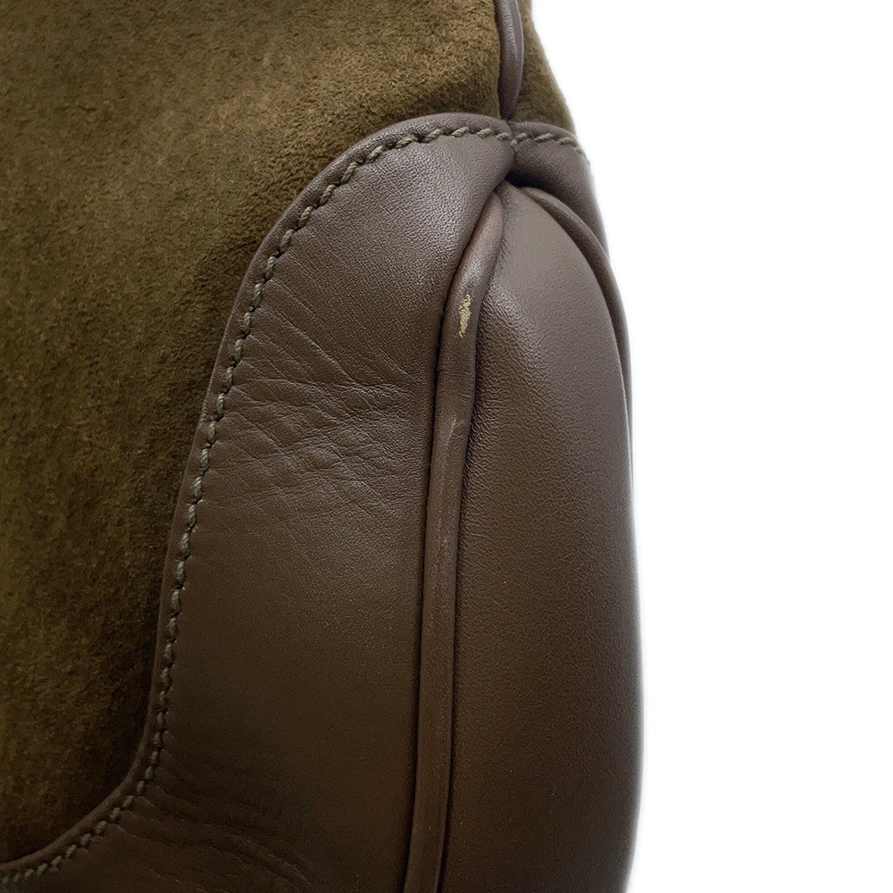 GUCCI Jackie Vintage Shoulder Bag Brown Suede leather