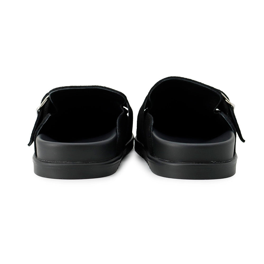 HERMES Sandals Key Black Veroa Size 37