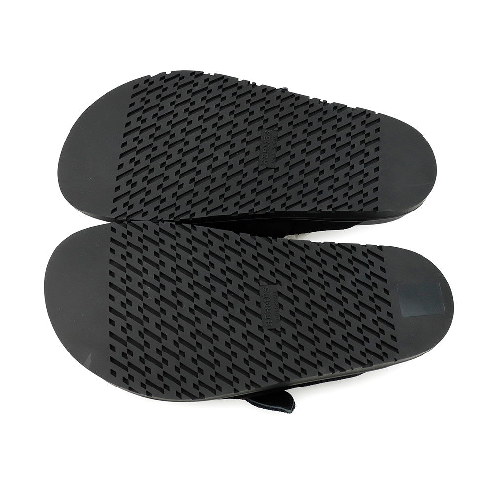 HERMES Sandals Key Black Veroa Size 37