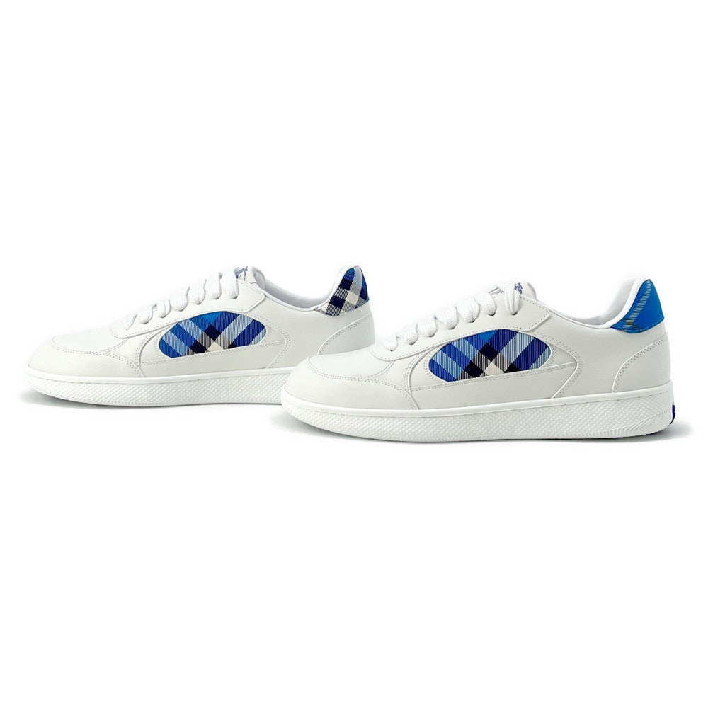 BURBERRY Check Terrace Sneakers White/Hyacinth81103371 Calf Leather Polyurethane Nylon Size 42