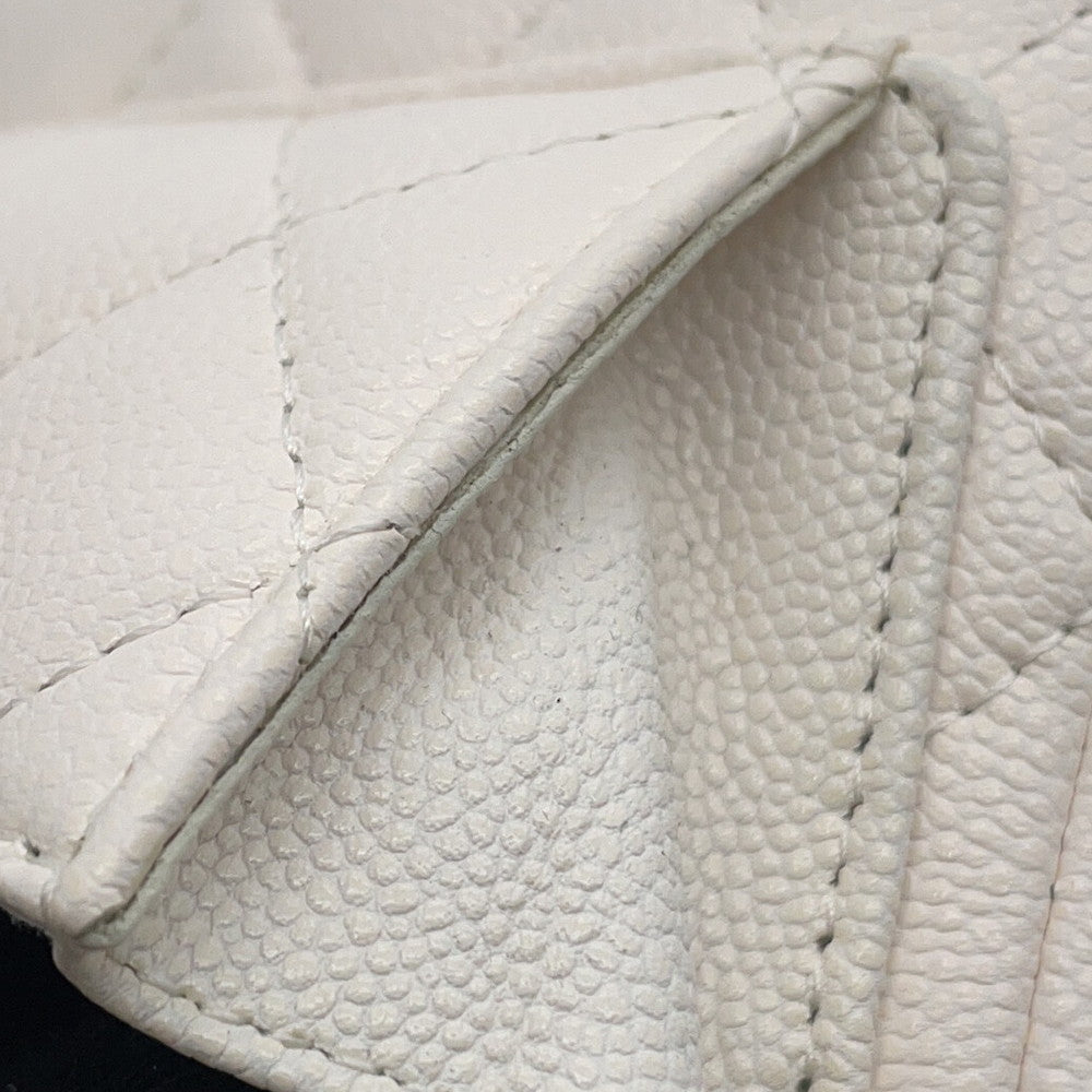 CHANEL Matelasse Backpack WhiteAP3753 Caviar Leather Size Mini