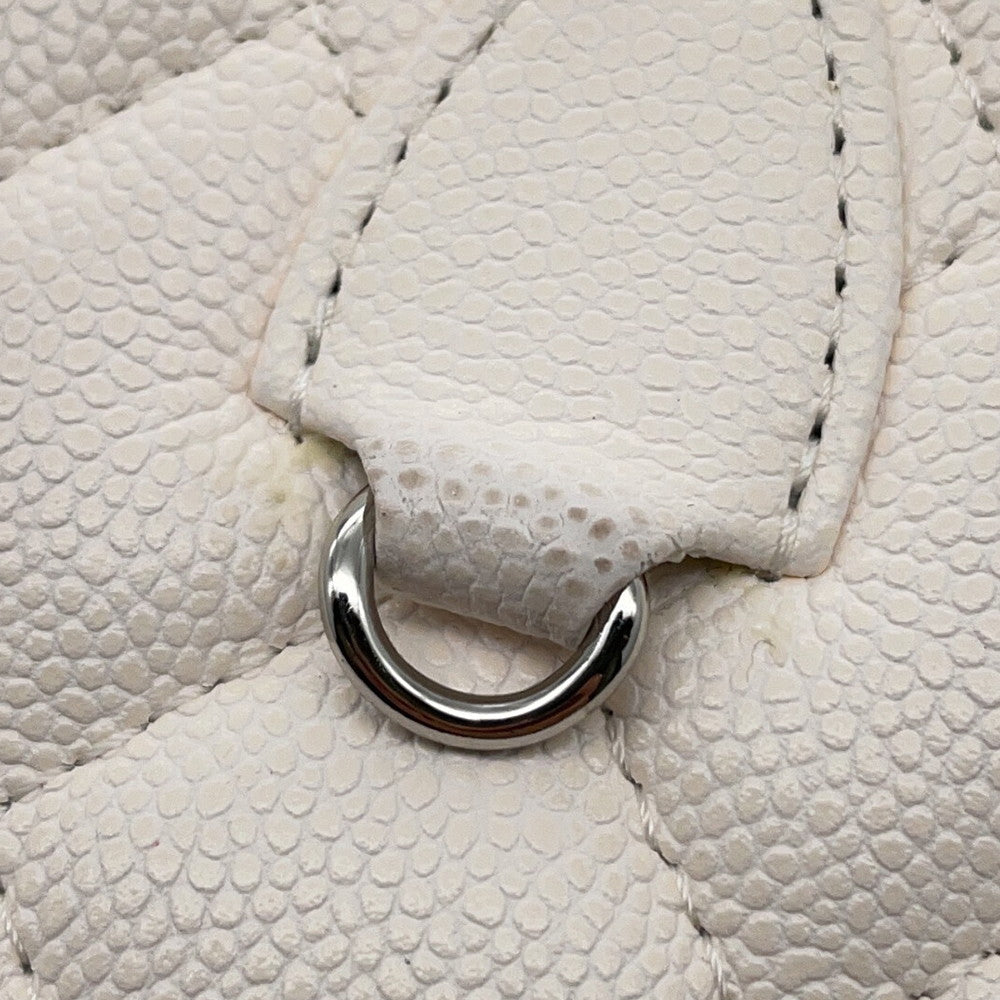 CHANEL Matelasse Backpack WhiteAP3753 Caviar Leather Size Mini
