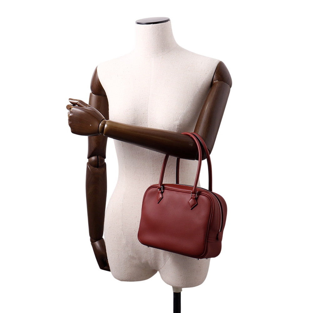 HERMES Plume Rouge H Swift Leather Size 20