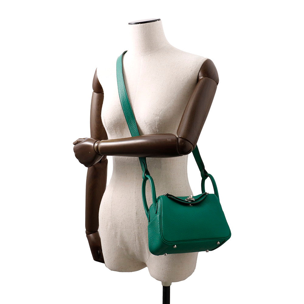 HERMES Lindy Vert Vertigo Taurillon Clemence Size Mini