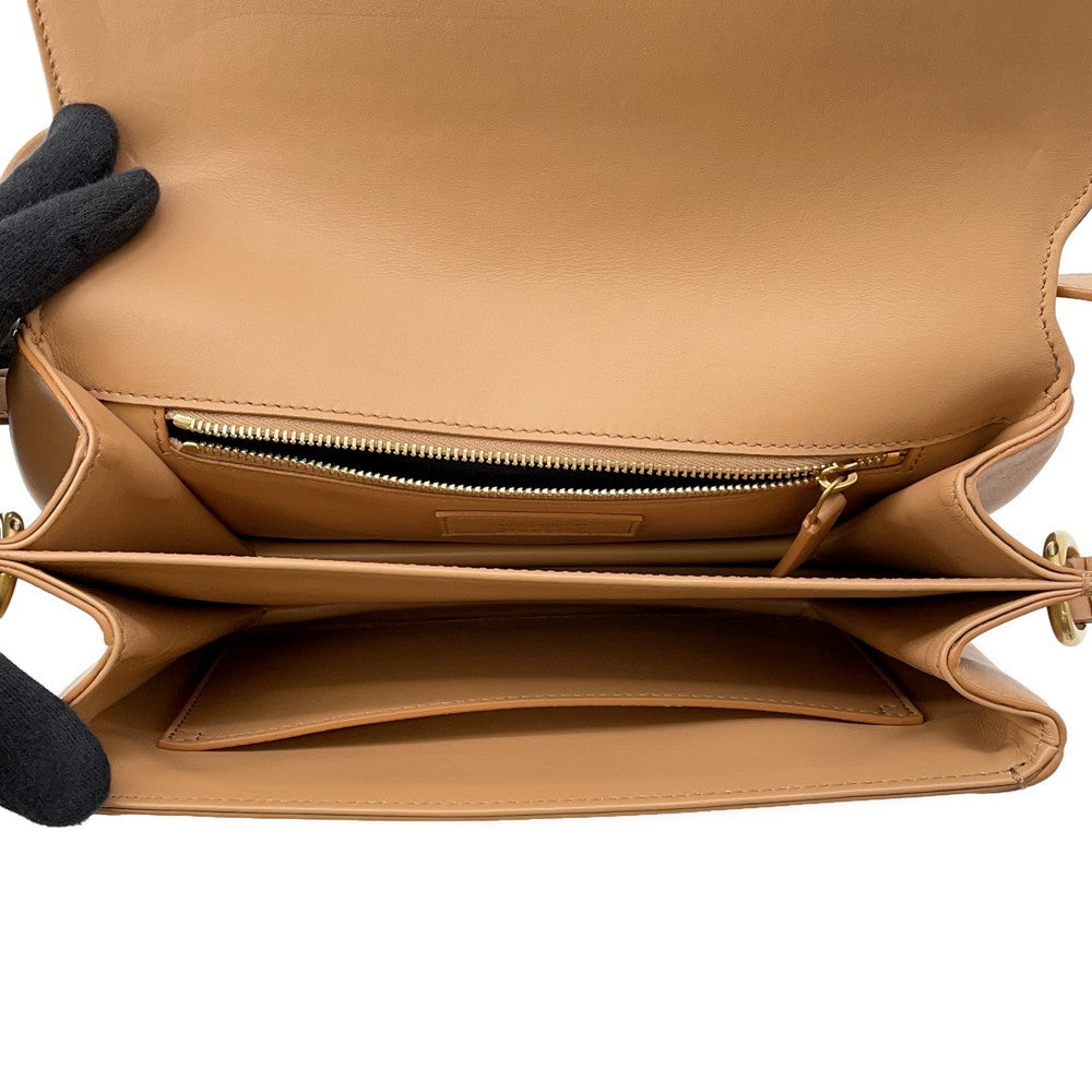 SAINT LAURENT PARIS Le Maillon Shoulder Bag Beige/Ivory729547 Leather Canvas