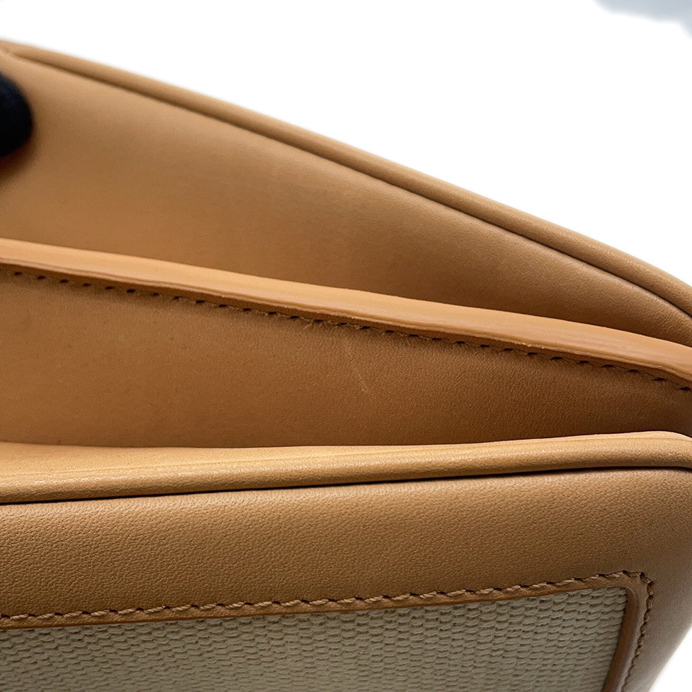 SAINT LAURENT PARIS Le Maillon Shoulder Bag Beige/Ivory729547 Leather Canvas